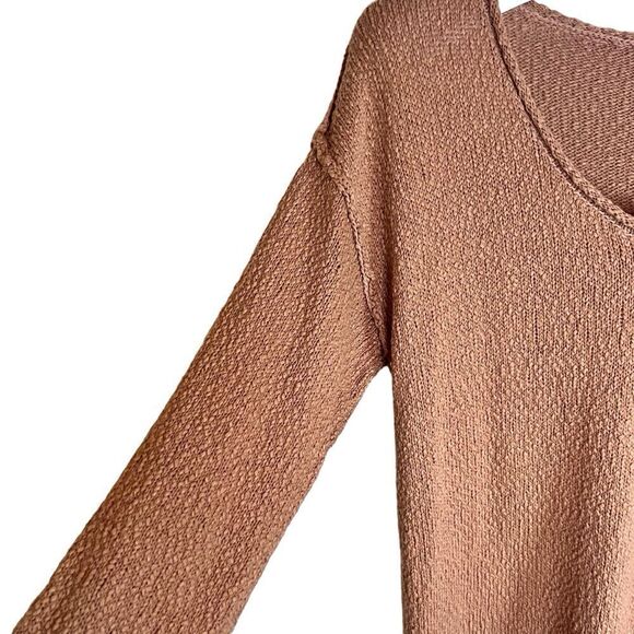 Aerie Oversized Womens Inside Out Scoop Neck Sweater Size Small Cotton Casual‎ - Picture 4 of 8